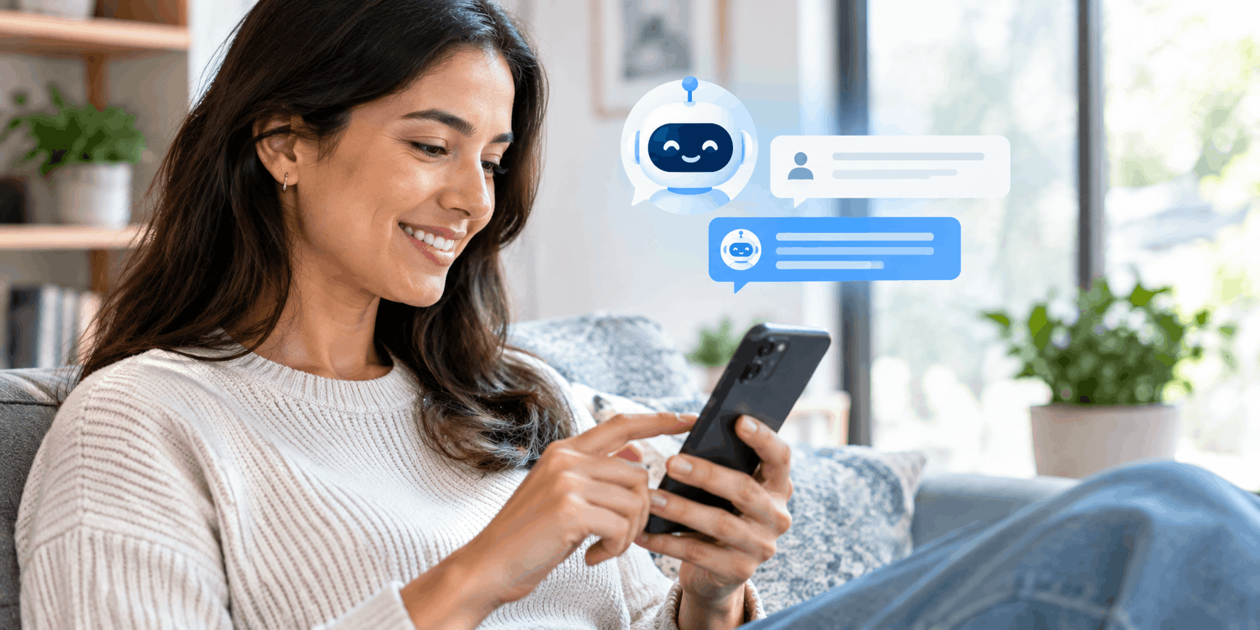 Healthcare professional reviewing AI search